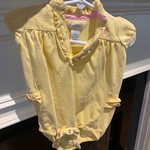 3-6 month Ralph Lauren yellow onesie (girl)